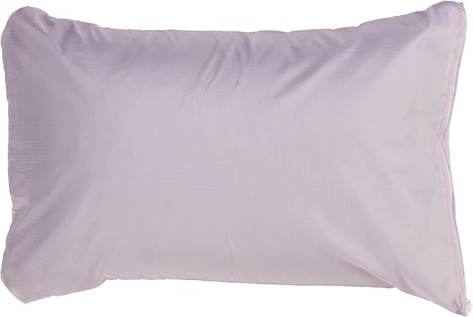 KLYMIT Drift Camping Pillow | Lightweight Travel Head Rest for Sleep Filled with Shredded Memory Foam Reversible Outer Cover for Extended Use Regular Size — Orchid