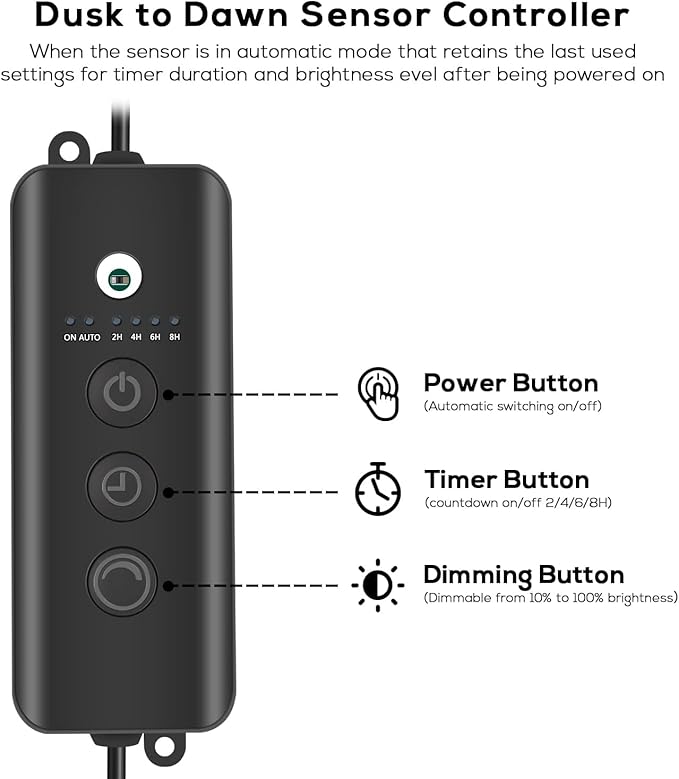 SUNTHIN Outdoor Landscape Lighting with Dusk to Dawn Sensor Controller 4 Pack