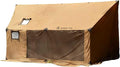 Hammock Hot Tent with Stove Jack and Double-Sided mesh Windows - Spacious Versatile Wall Tent with Snow Skirt(No Poles)-Waterproof &amp Windproof Ideal for Camping Backpacking Hiking