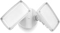 LUTEC 32W 3500LM Integrated Dual-Head LED Flood Light OutdoorSwitch Controlled LED Security Light5000K Wall Mount Exterior Flood LightP65 Waterproof for Garage Yard Patio-White