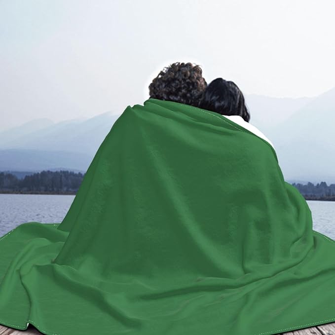 Bamboo Green Soft Fleece Blanket 60 * 50 inch Soft Sofa Blanket Suitable for Sofa Camping Travel Night Cover Blanket