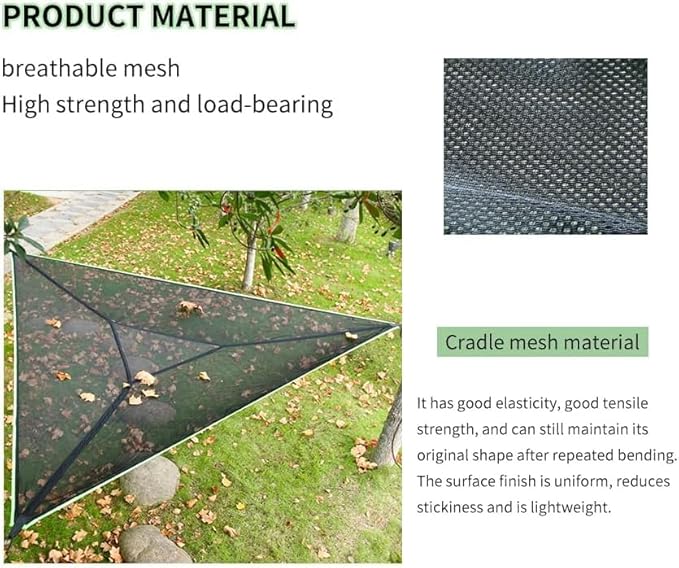 Generic Triangle Hammock Aerial Triangle Camping Hammock Multi Person Portable Hammock for Outdoor Hiking Backpacking Travel Backyard BeachCan Withstand a Weight of 500kg Black