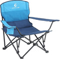 LET'S CAMP Folding Camping Chair Portable Blue Steel Frame 250LBS Outdoor Casual Reclining 1 Position 12.59 Seat Height 33.46 Backrest Width 18.11D x 20.07W x 27.55H in Camping