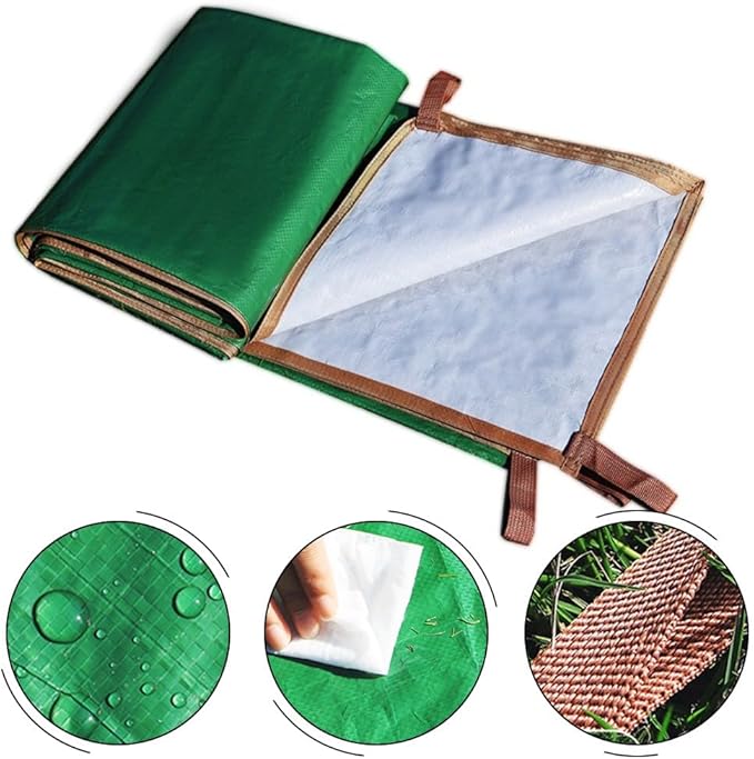 Outdoor Camping Tent Waterproof Camping Tarp Picnic Groundsheet Fit For Hiking Beach Car Cover Tent Floor Protection(2.4 * 2.4m)