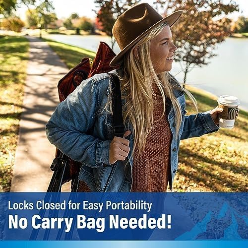 Kijaro Dual Lock Folding Camp Chairs - Versatile for Sports Outdoors &amp Lawns - Locks Positions - Maldives Blue