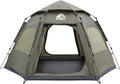 Hewolf 2/3/4 Person Camping Tent - Instant Pop Up Waterproof 2 Doors Tent with Easy Setup | 3-Season Hexagonal Dome Design for Family Hiking &amp Traveling