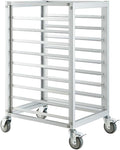 Commercial Aluminium Bun Racks Speed Rack with Heavy Duty Plate Casters Baking Racks for Oven Use with Pan Cookie Cooling Racks for BakingOpen-Plan-9 Tier