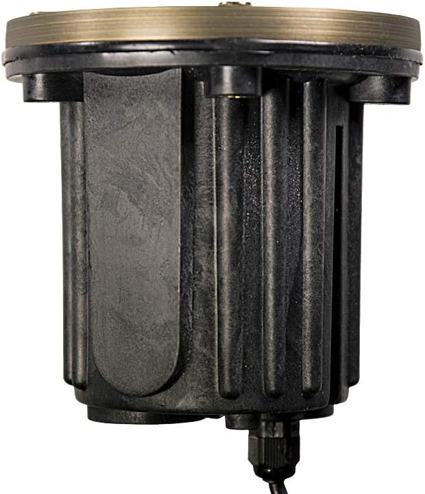 12V Brass In-Ground Well Light (Open Top) with 5W 2700K Warm White MR16 LED Bulb for Low Voltage Landscape Lighting of Outdoor Pathway Garden Shrubs Columns or Trees