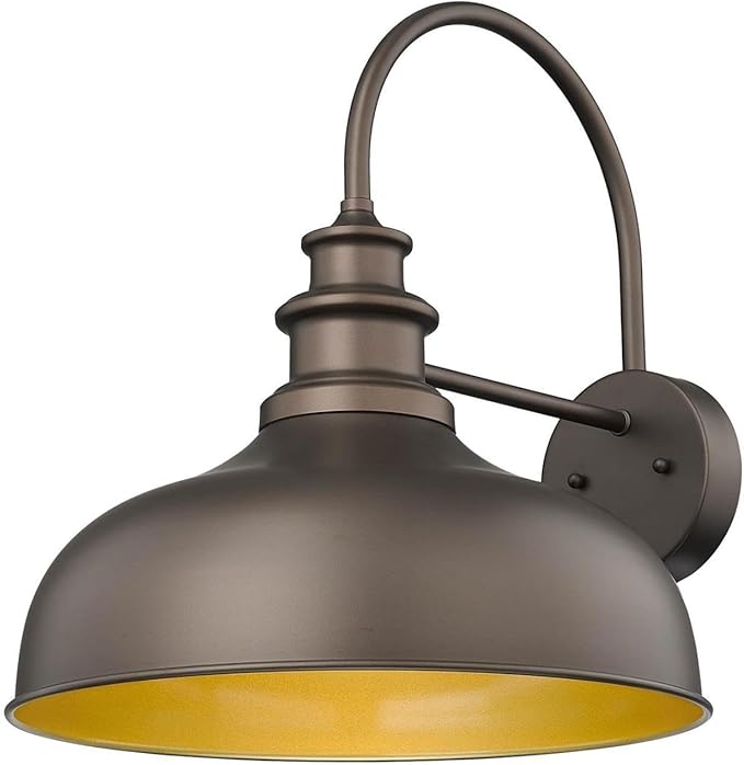 Bestshared 16 Large Farmhouse Barn Light Farmhouse Wall Outdoor Sconce Exterior Wall Mount Lighting Fixture Outside Patio Light for Porch Entryway Garage(ORB16-1PACK)