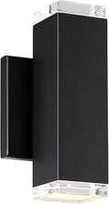 WAC Lighting dweLED Block 2 Light LED Indoor and Outdoor Wall Light 3000K in Black