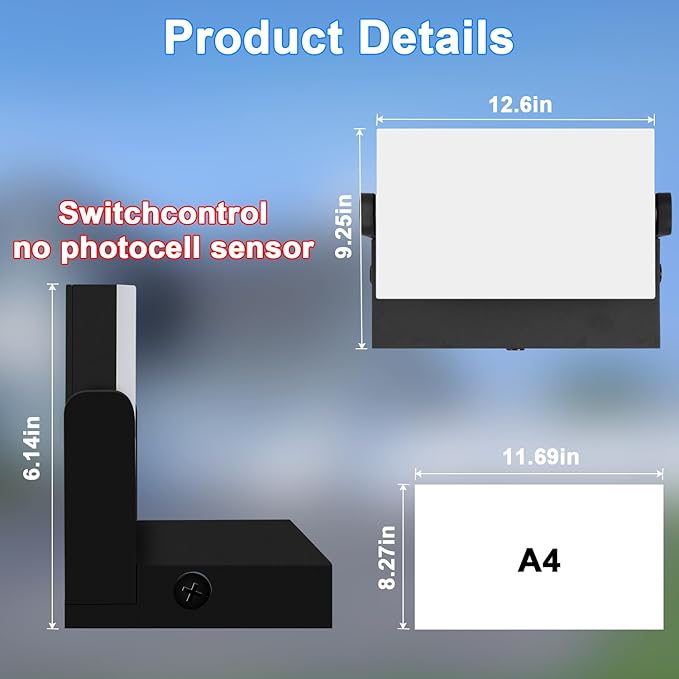 ledmo LED 150W Wall Pack Light Outdoor Switch Control Freely Rotating LED Wall Mount Light 5000K Waterproof Black Modern Flood Security Lighting Fixture for Warehouse Shop Barn Building4 Pack
