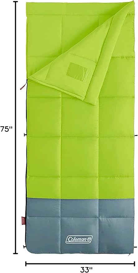 Coleman Kompact Sleeping Bag Indoor/Outdoor Lightweight Sleeping Bag for Adults 20°F/30°F/40°F Options for Camping Hiking Backpacking with Included Compression Sack
