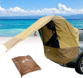 Portable SUV Tent Car Awning Brown Camping Car Trunk Tent with Wind-Resistant Ropes and Hooks Large Space Compact Cllapsible for Outdoor Beach Camping Auto Canopy Shade