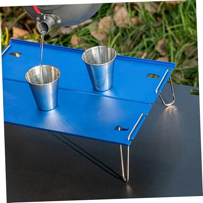 Folding Camping Table Portable Aluminum Alloy Outdoor Picnic Table Compact and Lightweight for BBQ Hiking and Camping