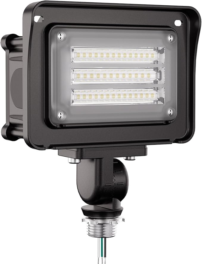 CINOTON 30W LED Flood Lights Outdoor 4200LM IP65 Waterproof Security Wall Pack Lighting Fixture with 180° Knuckle for Court Porch Patio Garage 5000K Daylight AC 100-277V 1 Pack
