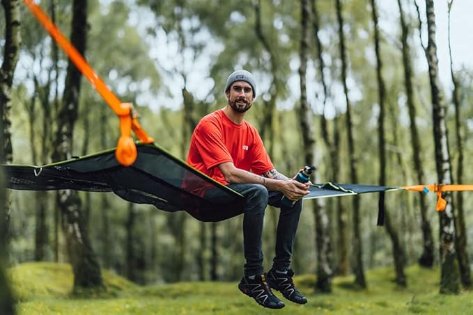 Tentsile Duo 2P Double Hammock – Camping and Lounging Hammock for Backyards Festivals Roo Picnics Outdoor Campouts Black Two Person Designed in The UK (2024)