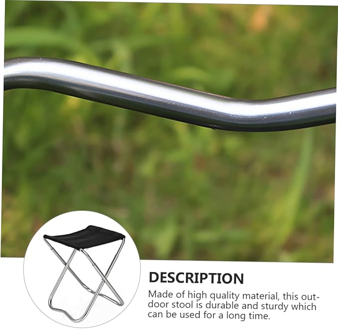 Portable Folding Fishing Stool Chair Lightweight Aluminum Alloy Compact Outdoor Camping Seat for Fishing Hiking and BBQ