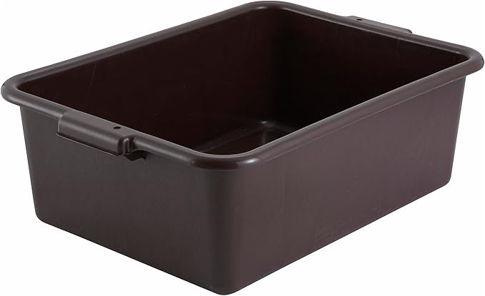 Winco Bus Box Dish Tub for Restaurants 7 Brown