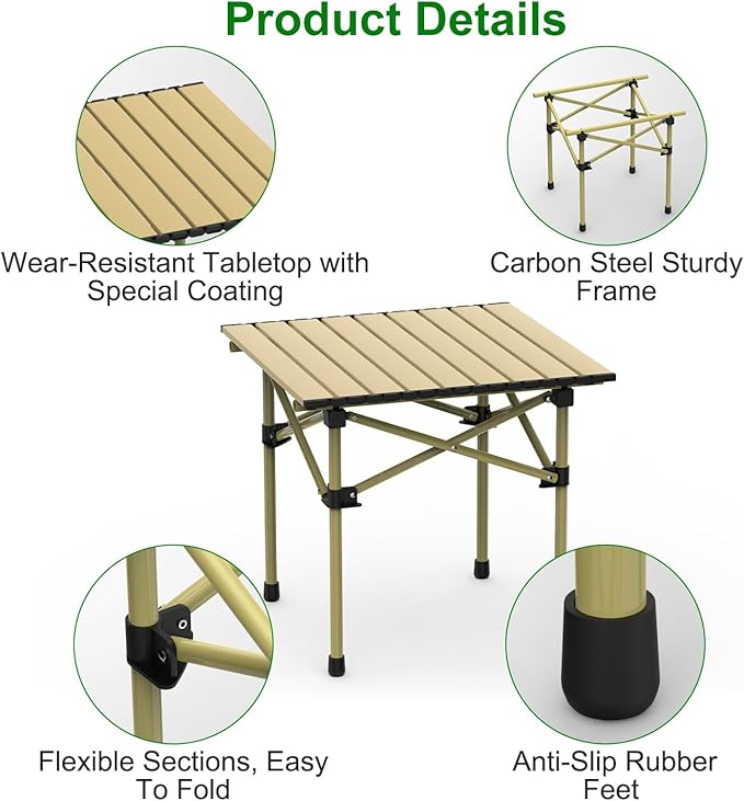 20 Portable Foldable Table Camping Table Plastic Picnic Table Folding Grill Table Camping Table Grill Table Outdoor Grill Table Grill Tables for Outside Grilling Table for Outdoor Grill