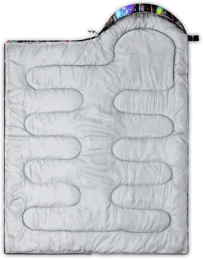 AILONEN Cartoon Camping Sleeping Bag for Boys Girls AdultsLightweight &amp Waterproof3 Season Warm &amp Cold WeatherPortablePrinted Sleeping BagTravelingCampingHiking