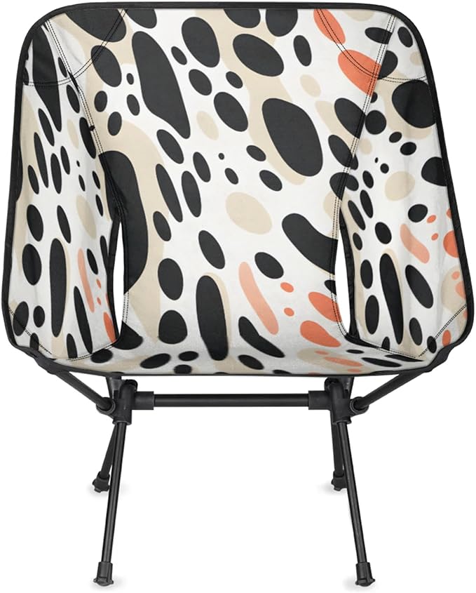 Honeybaby Folding Camping Chair Watercolor Cow Print Camping Chairs Lightweight Portable Chair Outdoor Foldable Chairs for Camping Travel Picnic Beach Hiking