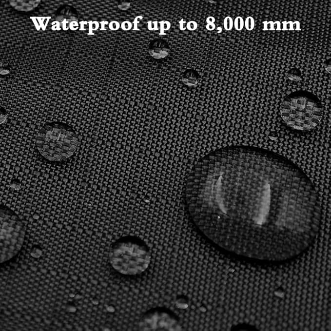 16x16 ft Large Camping Tarp with Poles Waterproof Hammock Rain Fly Camping Awning Sun Shelter (Black Without Poles)