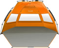 OutdoorMaster Beach Tent Sun Shelter for 3-4 Person Pop Up Beach Tent Easy Setup with Sandbags Portable Sun Shade Canopy with Carrying Bag for Beach &amp Outdoor UPF50+ UV Protection Family Size