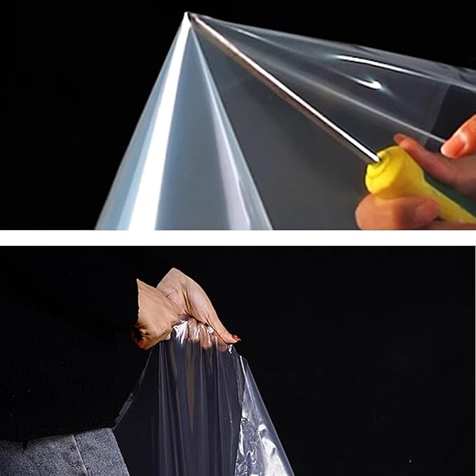 Clear Greenhouse Heavy Duty Tarp Outdoor Transparent Cover Superior Strength for Gardening Farming Nursery Garden(20x20 ft(6x6m))