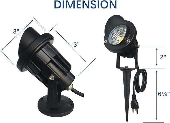 LED Outdoor Spotlight Flag Light 120V 10W Waterproof Spot Lights for Yard Flagpole House Tree Plug in Christmas Landscape Lighting (10W Warmwhite)