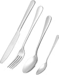 4pcs Stainless Steel Silverware Set Fork Knife Spoon Cutlery Set Dinnerware for Home Party Camping