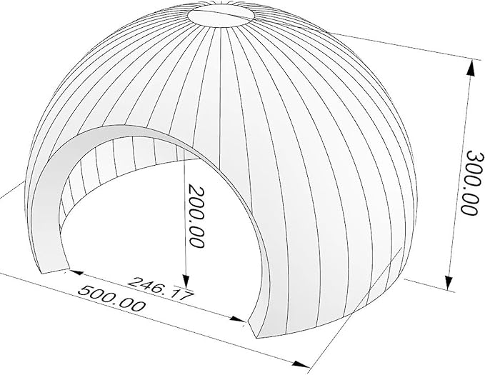 Striking Inflatable Igloo Dome Tent with Led Strips &amp Big Opening Outdoor Portable Nightclub Disco Igloo Party Wedding House White Oxford Air Marquee for Events (16.4Ft 5m D)