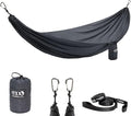 ENO TravelNest Hammock &amp Straps Combo - Portable Hiking and Camping Hammock with Straps Included - Travel Hammock for Camping Hiking Backpacking a Festival or The Beach - Charcoal
