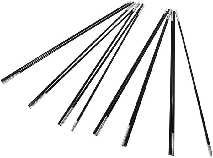 Set of 2 Fibreglass Tent Pole Universal Adjustable Tent/Awning Poles 135.43 inch/344 cm