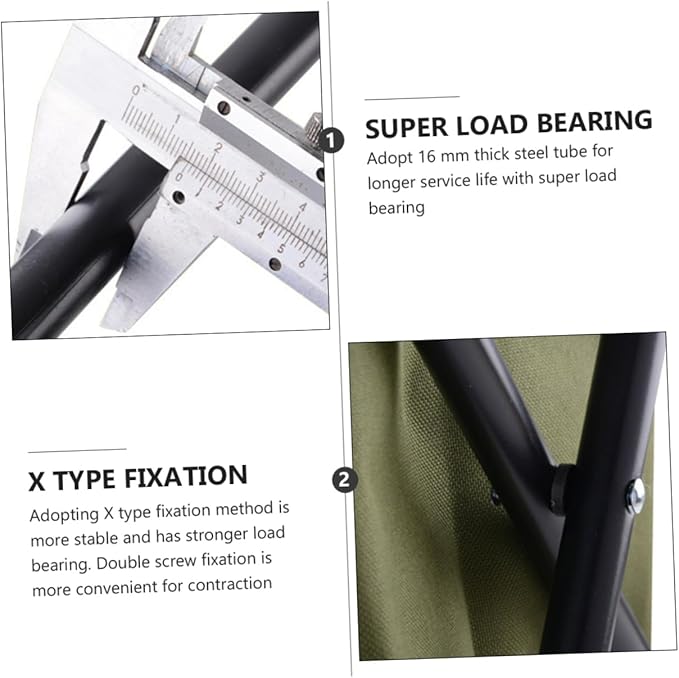 BESPORTBLE 1Pc Folding Fishing Chair with Insulated Cooler Bag Portable Outdoor Camping Chair with Storage and Backrest Durable Lightweight Easy to Carry for Fishing Hiking and Beach Use