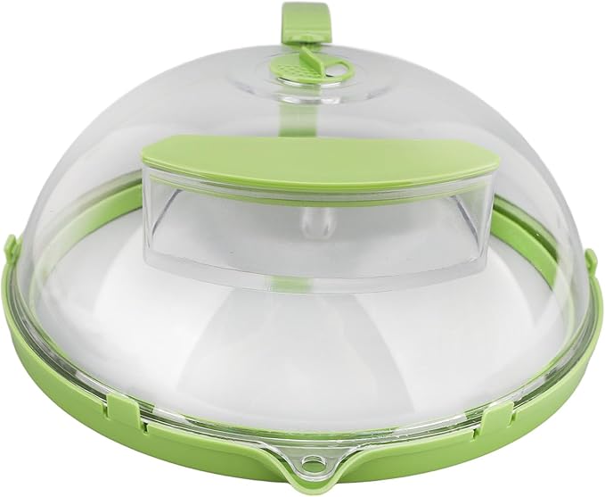 Microwave Cover Splash Proof High Temperature Multipurpose Sealed Oven Food Cover for Microwave Oven Kitchen Use PC Material Transparent 19.12oz