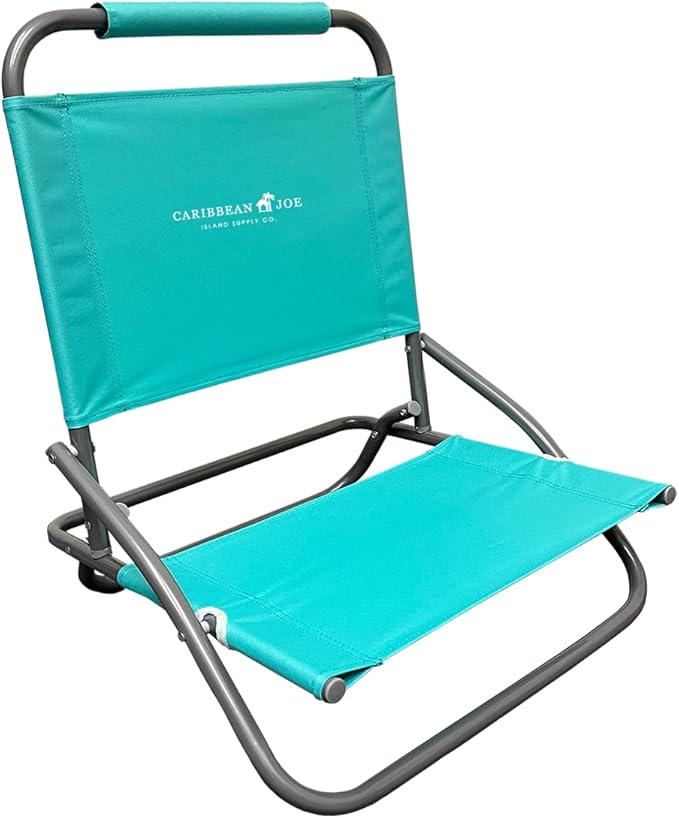 Caribbean Joe Folding Beach Chair 1 Position Lightweight and Portable Foldable Outdoor Camping Chair Teal