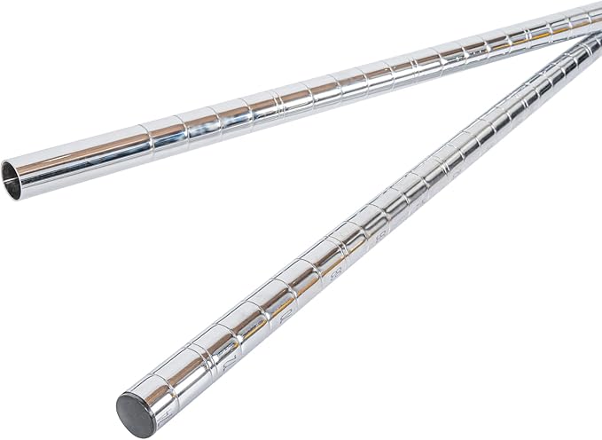 Restaurantware-Shelving Posts ONLY: Chef 101 74 Inch Mobile Shelving Posts 4 NSF Certified Chrome Poles - Shelves and Casters Sold Separately Does Not Corrode Steel Wire Poles