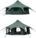Cotton Canvas Tent Bell - Yurts Breathable and WindproofGlamping for 6/8/10Person Family Camping