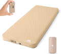 Self Inflating Sleeping Pad with Electric Pump 4 Ultra-Thick Memory Foam Single Sleeping Mats Easy Inflate&amp Deflate 9.5 R-Value Insulated Camping Mattress Pad for Camping Travel (Khaki)