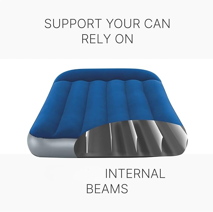 Air Mattress with Built-in Electric Pump Twin Size 12 Inch Inflatable Mattress for Adults 2-Minute Fast Inflation Built-in Pillow Tritech I-Beam Support 330 lbs Capacity Includes Storage Bag