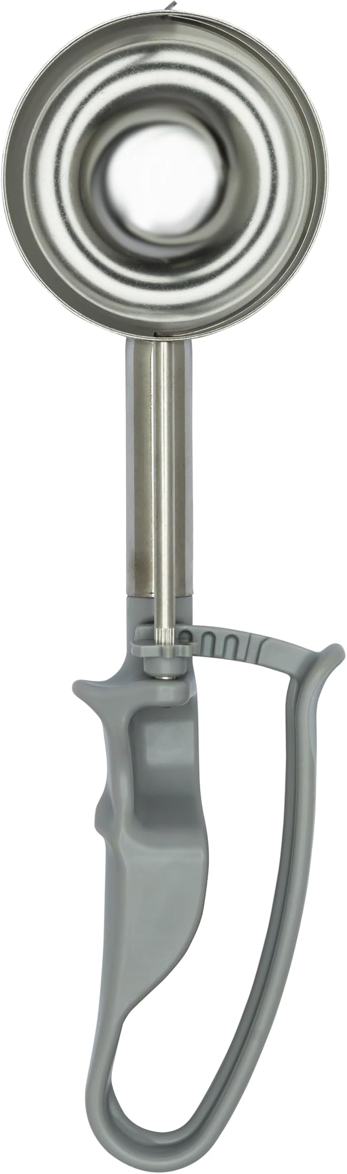 【Extended】Size 08 GREY (3.64 oz.) VODOMAX Commercial Food Disher Portioner 18-10 (SUS304) Mashed Potato Disher Palm-Squeeze Rice Scooper Gelato Scoop Zeroll Compatible 4oz Disher