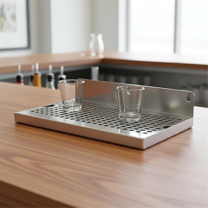 Sturdy Nonrust Steel Drip Tray for Wine Bottles Frying Pan Perfect for Cafes Restaurants and Household Accessory Tray