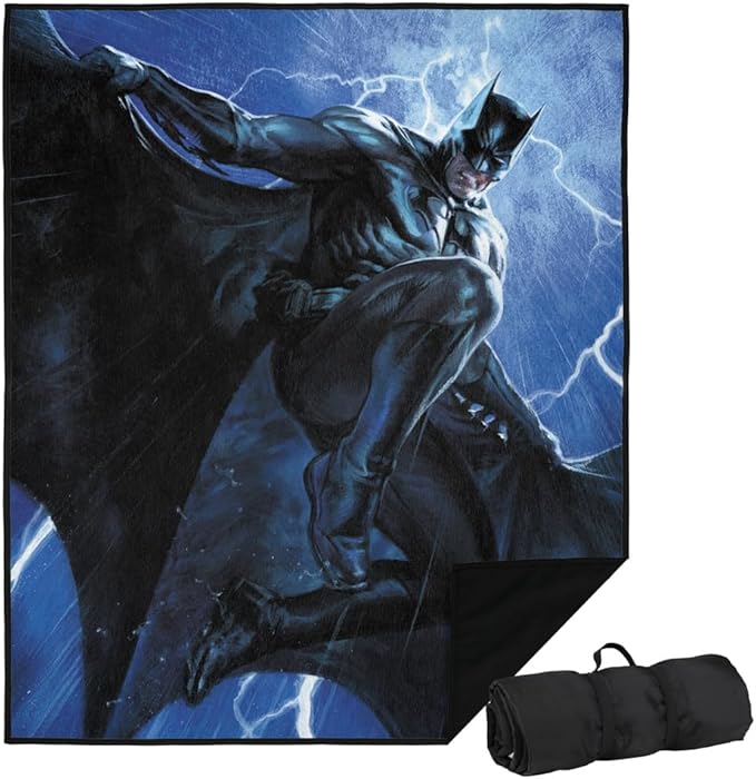 LOGOVISION Batman Leaping Down Outdoor Blanket for Picnic Beach Camping Park Tailgate 50x60