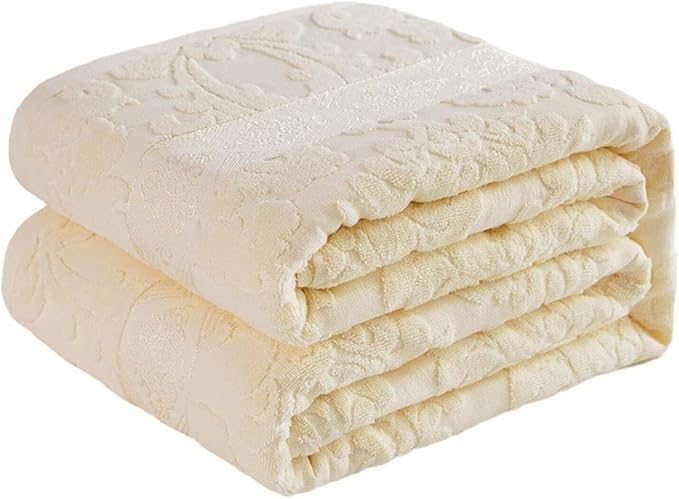 Towel Blanket Duvet Blanket 60x80'' Duvet Cover for Weighted Blanket Warm Cozy Lightweight Cotton Quilt Throws Air Conditioned Blankets for All Seasons Traveling Camping Picnic Beach Cream