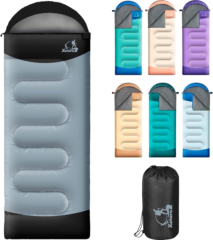 Sleeping Bags for Adults Kids - 3 Season Cold&ampWarm Weather Waterproof Camping Sleeping Bags - Lightweight Sleeping Bags for Camping Hiking Outdoor Travel