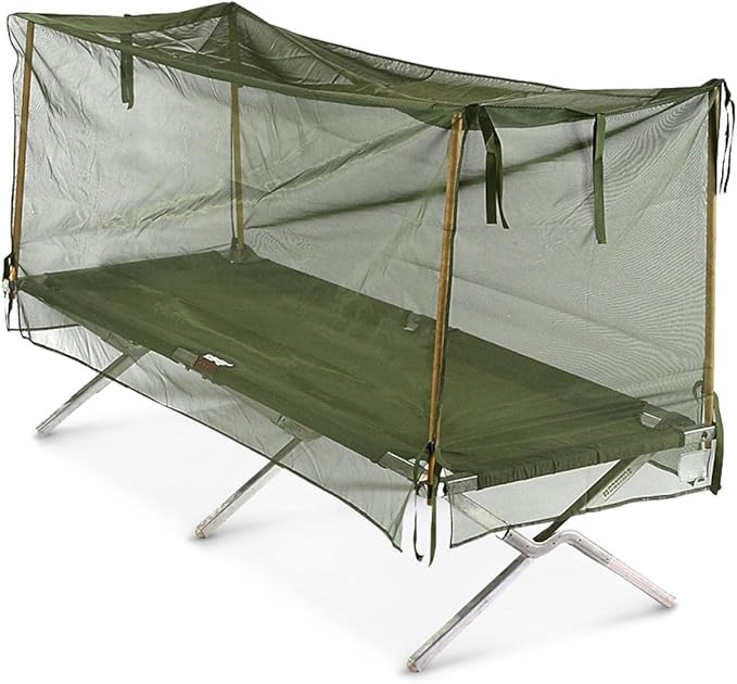 Surplus U.S. Military Mosquito Net with Poles New