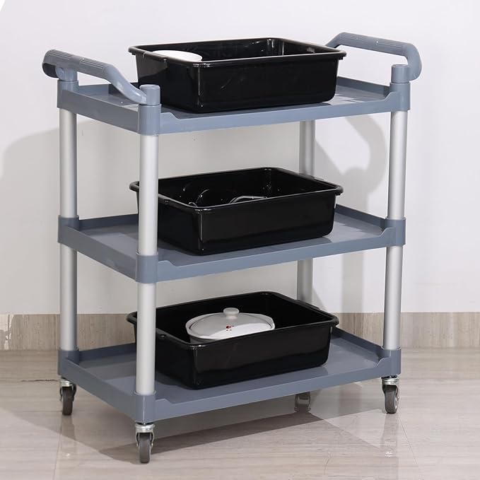 12-pack 13 L Restaurant Dish Tub Basin Plastic Bus Bin Tote Boxes Black
