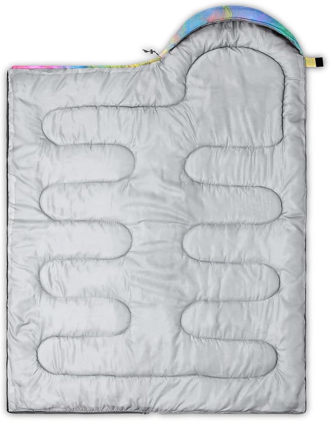 QOOMO Axolotl Cute Camping Sleeping Bags3 Season Warm &amp Cool WeatherLightweightWaterproof Sleeping Bags for Adults &amp KidsTravelingand Outdoors