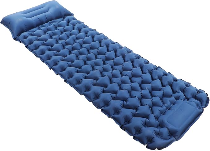 Focket Lightweight Camping Sleeping Pad Soft Inflatable Mattress with Built in Foot Pump for Backpacking Hiking Tent Travel