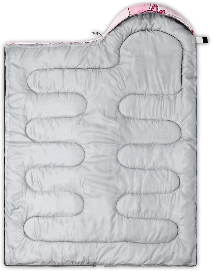 QOOMO Axolotl Cute Camping Sleeping Bags3 Season Warm &amp Cool WeatherLightweightWaterproof Sleeping Bags for Adults &amp KidsTravelingand Outdoors